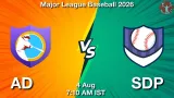 AD vs SDP Dream11 Prediction, Preview & Updates - <small>Tue, 04 Aug 07:10 AM IST</small>