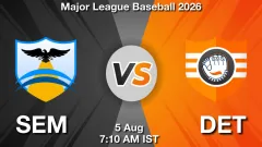 SEM vs DET Match Result
