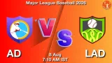 AD vs LAD Dream11 Prediction, Preview & Updates - <small>Sat, 08 Aug 07:10 AM IST</small>