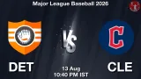 DET vs CLE Dream11 Prediction, Preview & Updates - <small>Thu, 13 Aug 10:40 PM IST</small>