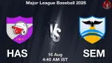 HAS vs SEM Dream11 Prediction, Preview & Updates - <small>Sun, 16 Aug 04:40 AM IST</small>
