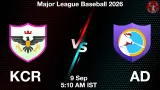 KCR vs AD Dream11 Prediction, Preview & Updates - <small>Wed, 09 Sep 05:10 AM IST</small>