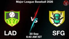 LAD vs SFG Match Result
