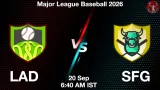 LAD vs SFG Dream11 Prediction, Preview & Updates - <small>Sun, 20 Sep 06:40 AM IST</small>