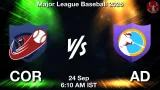 COR vs AD Dream11 Prediction, Preview & Updates - <small>Thu, 24 Sep 06:10 AM IST</small>