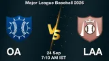 OA vs LAA Dream11 Prediction, Preview & Updates - <small>Thu, 24 Sep 07:10 AM IST</small>