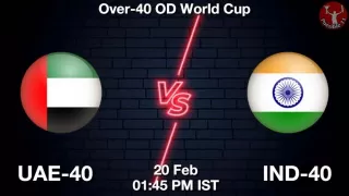 UAE-40 vs IND-40 Matcch Previews