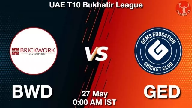 BWD vs GED ड्रीम11 भविष्यवाणी, फैंटेसी क्रिकेट टीम - 27 मई 2024