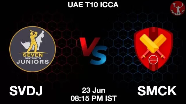 SVDJ vs SMCK ड्रीम11 भविष्यवाणी, फैंटेसी क्रिकेट टीम - 23 जून 2024