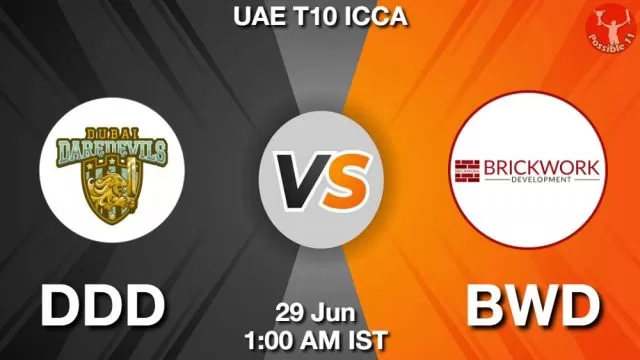 DDD vs BWD ड्रीम11 भविष्यवाणी, फैंटेसी क्रिकेट टीम - 29 जून 2024