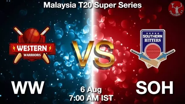 WW vs SOH ड्रीम11 भविष्यवाणी, फैंटेसी क्रिकेट टीम - 06 अगस्त 2024