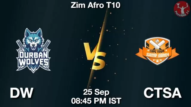 DW vs CTSA ड्रीम11 भविष्यवाणी, फैंटेसी क्रिकेट टीम - 25 सितम्बर 2024