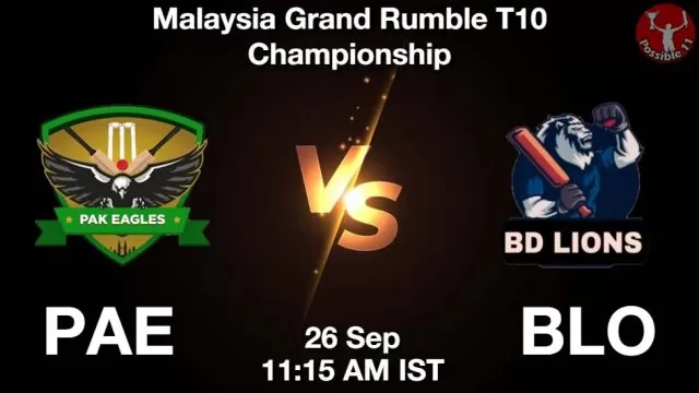 PAE vs BLO ड्रीम11 भविष्यवाणी, फैंटेसी क्रिकेट टीम - 26 सितम्बर 2024