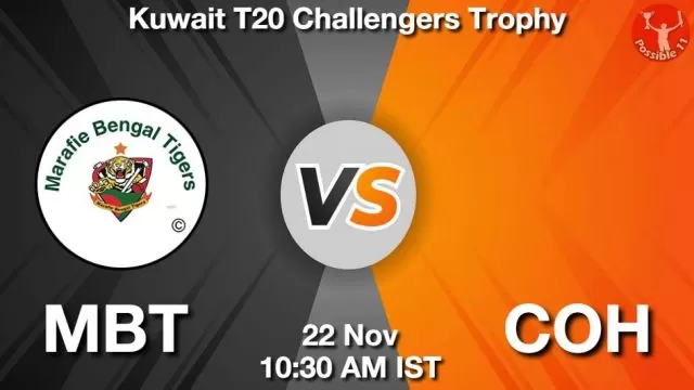 MBT vs COH ड्रीम11 भविष्यवाणी, फैंटेसी क्रिकेट टीम - 22 नवंबर 2024