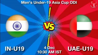 IN-U19 vs UAE-U19 Matcch Previews