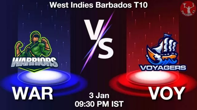 WAR vs VOY ड्रीम11 भविष्यवाणी, फैंटेसी क्रिकेट टीम - 03 जनवरी 2025