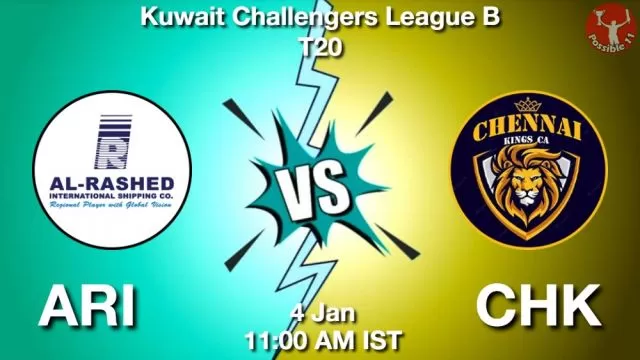 ARI vs CHK ड्रीम11 भविष्यवाणी, फैंटेसी क्रिकेट टीम - 04 जनवरी 2025