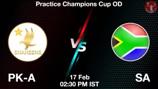 PK-A vs SA Matcch Previews