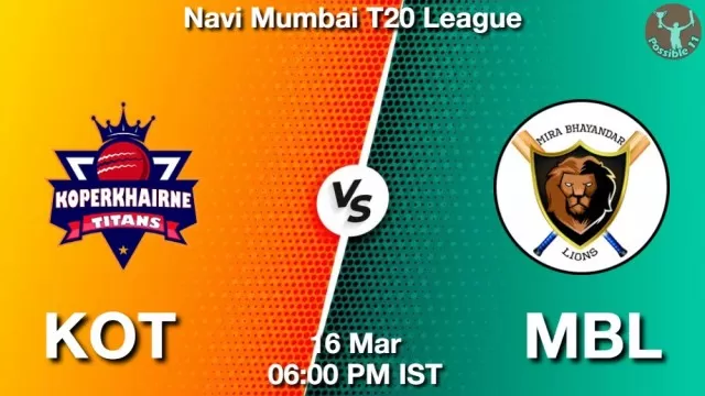 KOT vs MBL ड्रीम11 भविष्यवाणी, फैंटेसी क्रिकेट टीम - 16 मार्च 2025