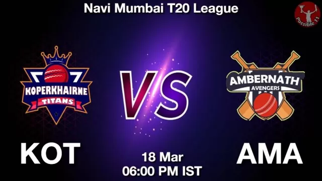 KOT vs AMA ड्रीम11 भविष्यवाणी, फैंटेसी क्रिकेट टीम - 18 मार्च 2025