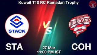 STA vs COH Matcch Previews