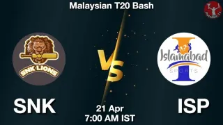 SNK vs ISP Matcch Previews
