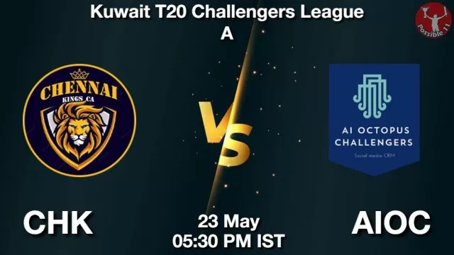 CHK vs AIOC ड्रीम11 भविष्यवाणी, फैंटेसी क्रिकेट टीम - 23 मई 2025