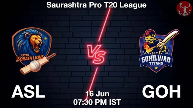 ASL vs GOH ड्रीम11 भविष्यवाणी, फैंटेसी क्रिकेट टीम - 16 जून 2025