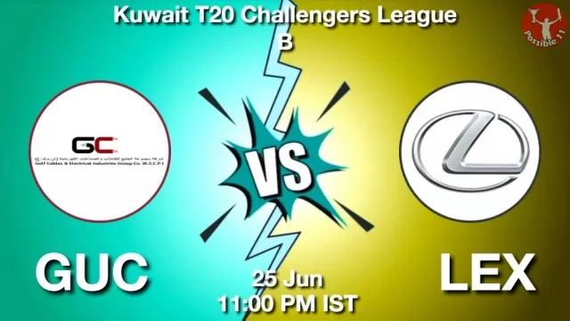 GUC vs LEX ड्रीम11 भविष्यवाणी, फैंटेसी क्रिकेट टीम - 25 जून 2025