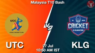 UTC vs KLG Matcch Previews