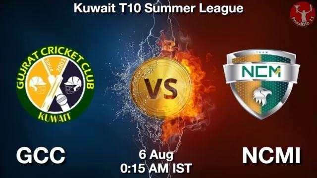 GCC vs NCMI ड्रीम11 भविष्यवाणी, फैंटेसी क्रिकेट टीम - 06 अगस्त 2025