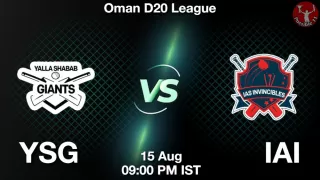 YSG vs IAI Matcch Previews