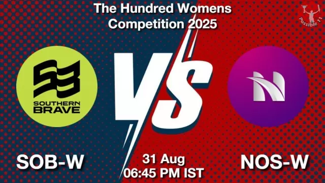 SOB-W vs NOS-W ड्रीम11 भविष्यवाणी, फैंटेसी क्रिकेट टीम - 31 अगस्त 2025