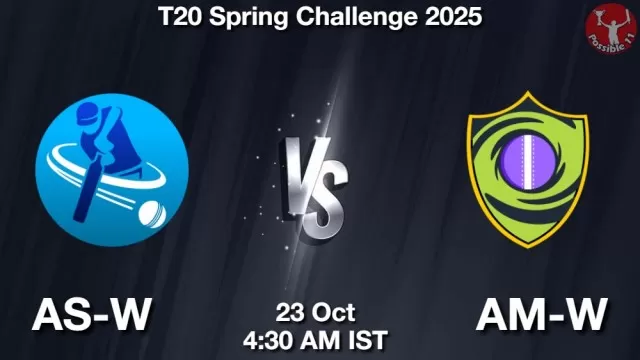 AS-W vs AM-W ड्रीम11 भविष्यवाणी, फैंटेसी क्रिकेट टीम - 23 अक्टूबर 2025