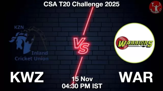 KWZ vs WAR ड्रीम11 भविष्यवाणी, फैंटेसी क्रिकेट टीम - 15 नवंबर 2025