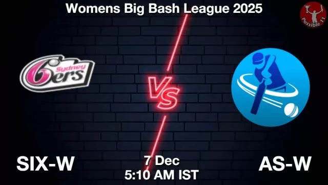 SIX-W vs AS-W ड्रीम11 भविष्यवाणी, फैंटेसी क्रिकेट टीम - 07 दिसंबर 2025