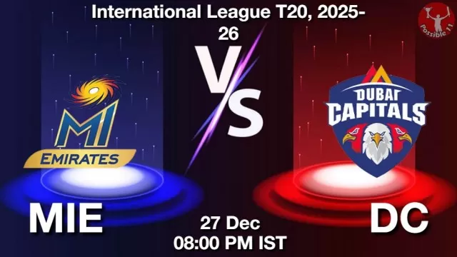 MIE vs DC ड्रीम11 भविष्यवाणी, फैंटेसी क्रिकेट टीम - 27 दिसंबर 2025