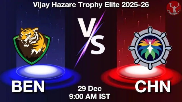 BEN vs CHN ड्रीम11 भविष्यवाणी, फैंटेसी क्रिकेट टीम - 29 दिसंबर 2025
