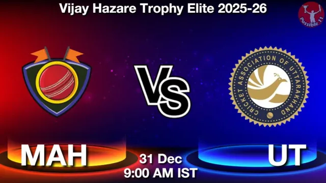 MAH vs UT ड्रीम11 भविष्यवाणी, फैंटेसी क्रिकेट टीम - 31 दिसंबर 2025