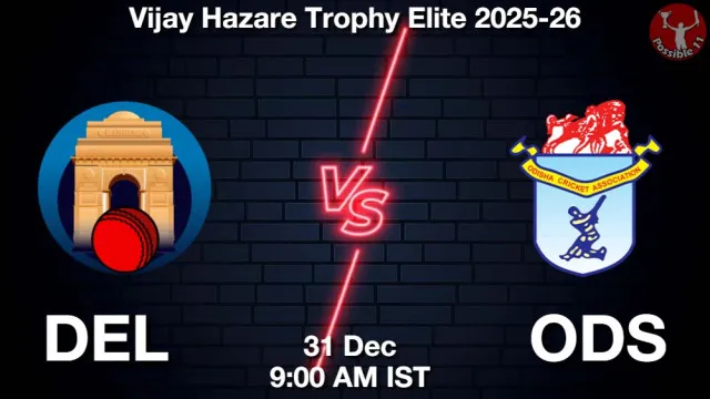 DEL vs ODS ड्रीम11 भविष्यवाणी, फैंटेसी क्रिकेट टीम - 31 दिसंबर 2025