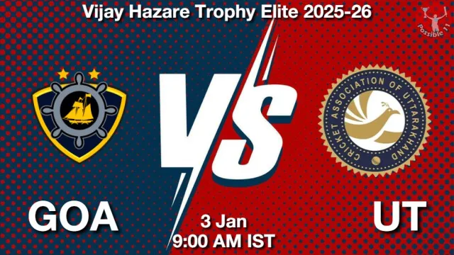 GOA vs UT ड्रीम11 भविष्यवाणी, फैंटेसी क्रिकेट टीम - 03 जनवरी 2026