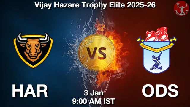 HAR vs ODS ड्रीम11 भविष्यवाणी, फैंटेसी क्रिकेट टीम - 03 जनवरी 2026