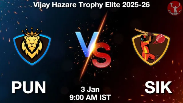 PUN vs SIK ड्रीम11 भविष्यवाणी, फैंटेसी क्रिकेट टीम - 03 जनवरी 2026