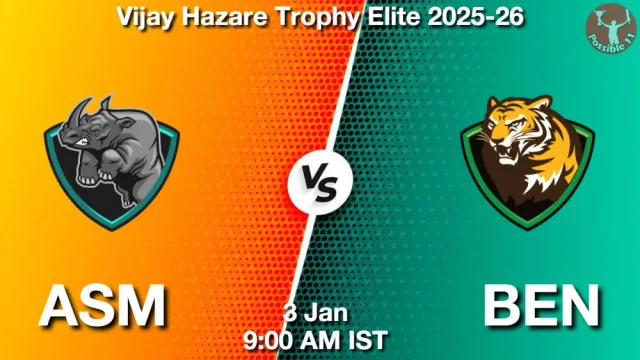 ASM vs BEN ड्रीम11 भविष्यवाणी, फैंटेसी क्रिकेट टीम - 03 जनवरी 2026