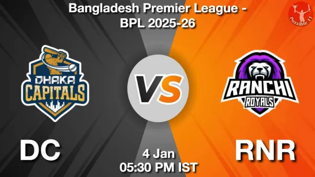 DC vs RNR ड्रीम11 भविष्यवाणी, फैंटेसी क्रिकेट टीम - 04 जनवरी 2026