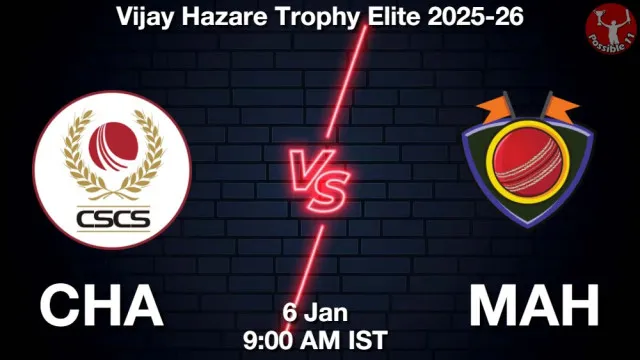 CHA vs MAH ड्रीम11 भविष्यवाणी, फैंटेसी क्रिकेट टीम - 06 जनवरी 2026