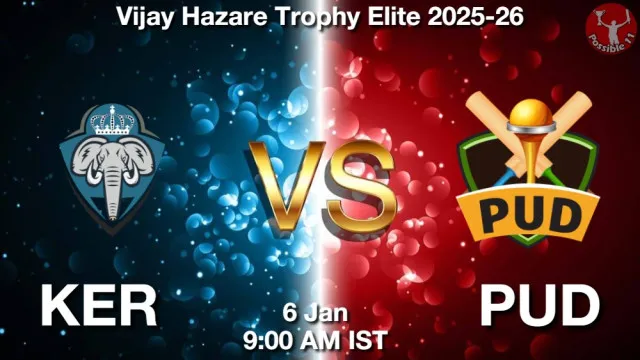 KER vs PUD ड्रीम11 भविष्यवाणी, फैंटेसी क्रिकेट टीम - 06 जनवरी 2026