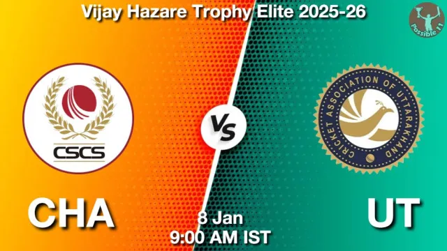 CHA vs UT ड्रीम11 भविष्यवाणी, फैंटेसी क्रिकेट टीम - 08 जनवरी 2026