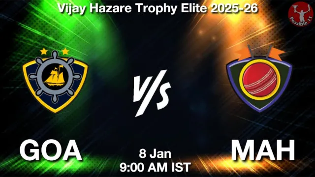 GOA vs MAH ड्रीम11 भविष्यवाणी, फैंटेसी क्रिकेट टीम - 08 जनवरी 2026