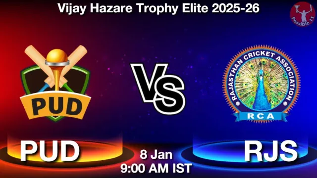 PUD vs RJS ड्रीम11 भविष्यवाणी, फैंटेसी क्रिकेट टीम - 08 जनवरी 2026